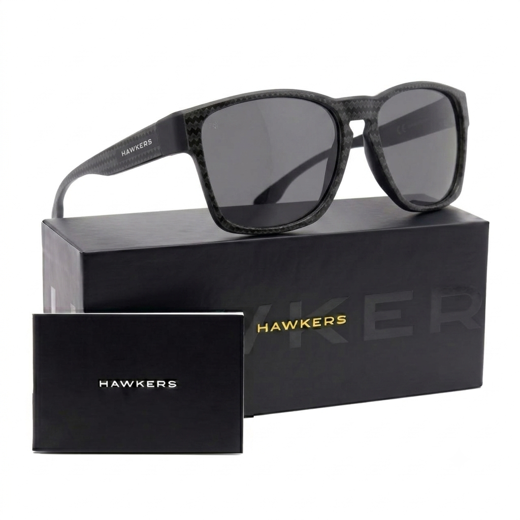 Lentes De Sol Polarizado Hawkers Core Raw Carbon Fiber Black Dark 