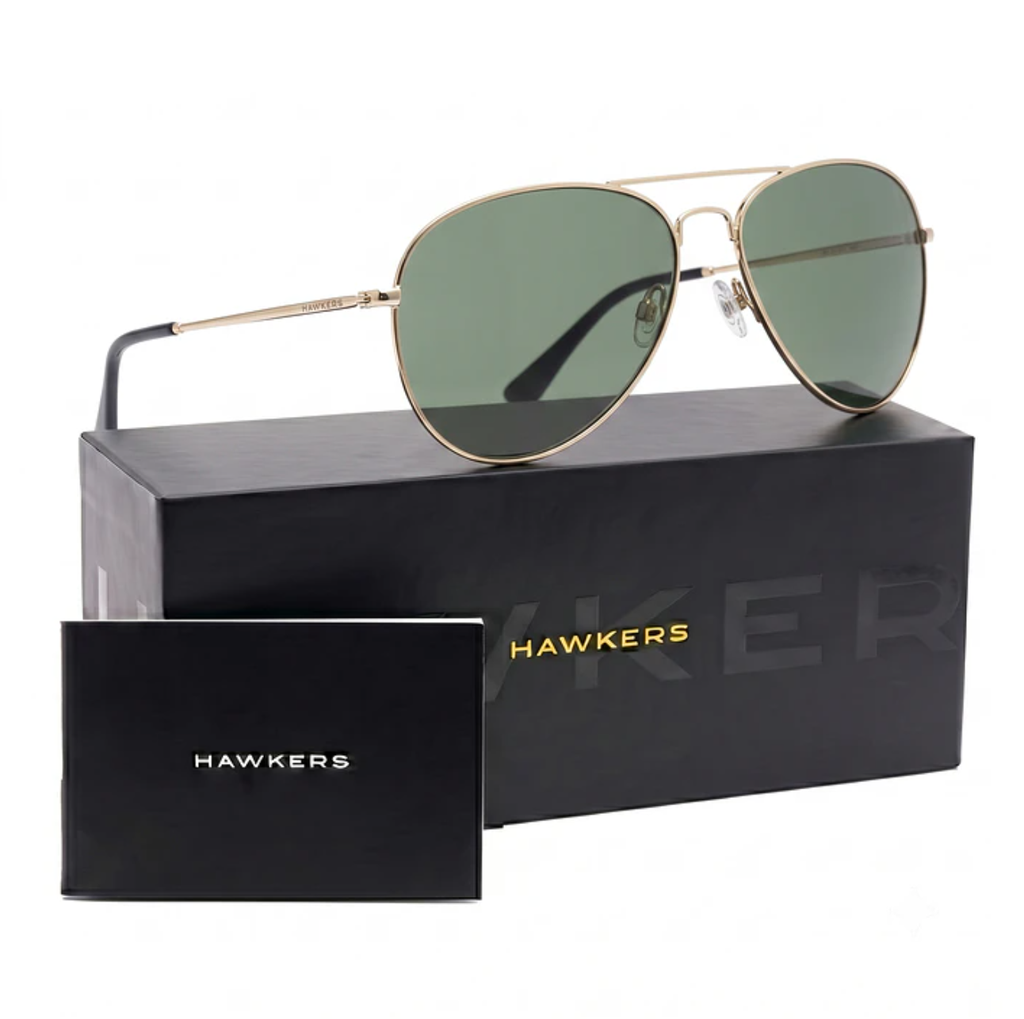 Lentes De Sol Polarizado Hawkers Hawk Aviador HHAW22DEMP - Talla 61mm